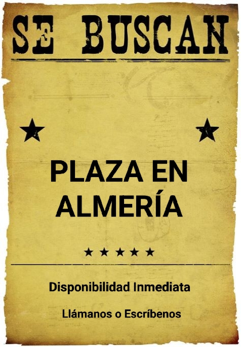 Necesitamos chicas para plaza en Almería disponibilidad Inmediata