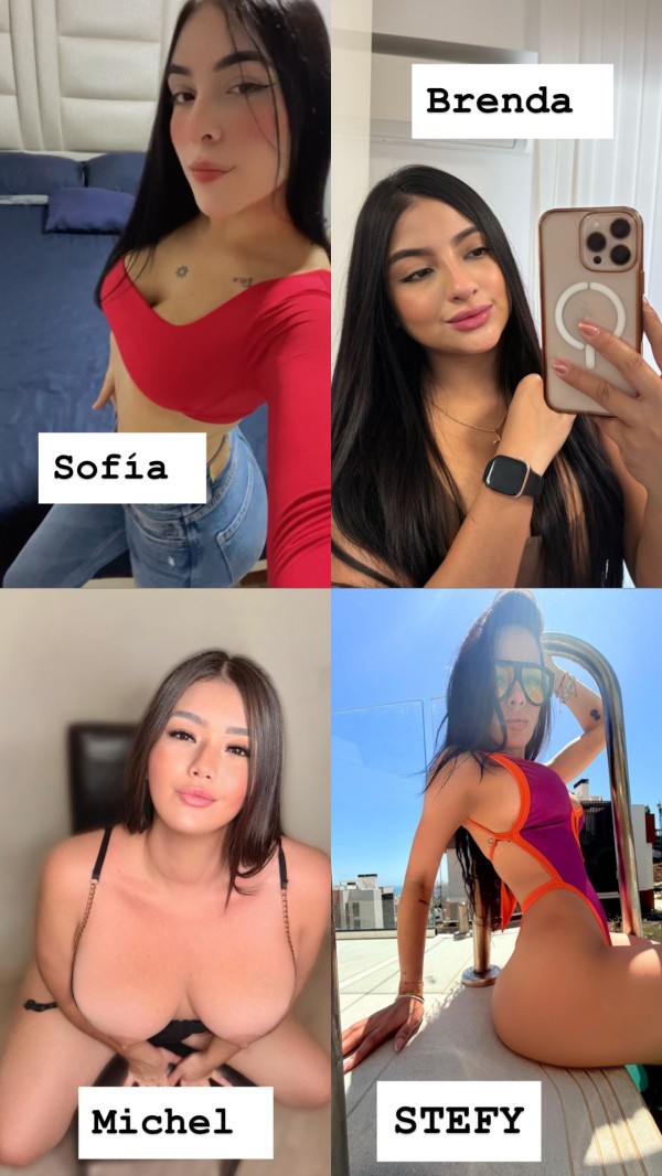 Somos 4 latinas  ardientes cachondas y fiesteras ven a visitarnos