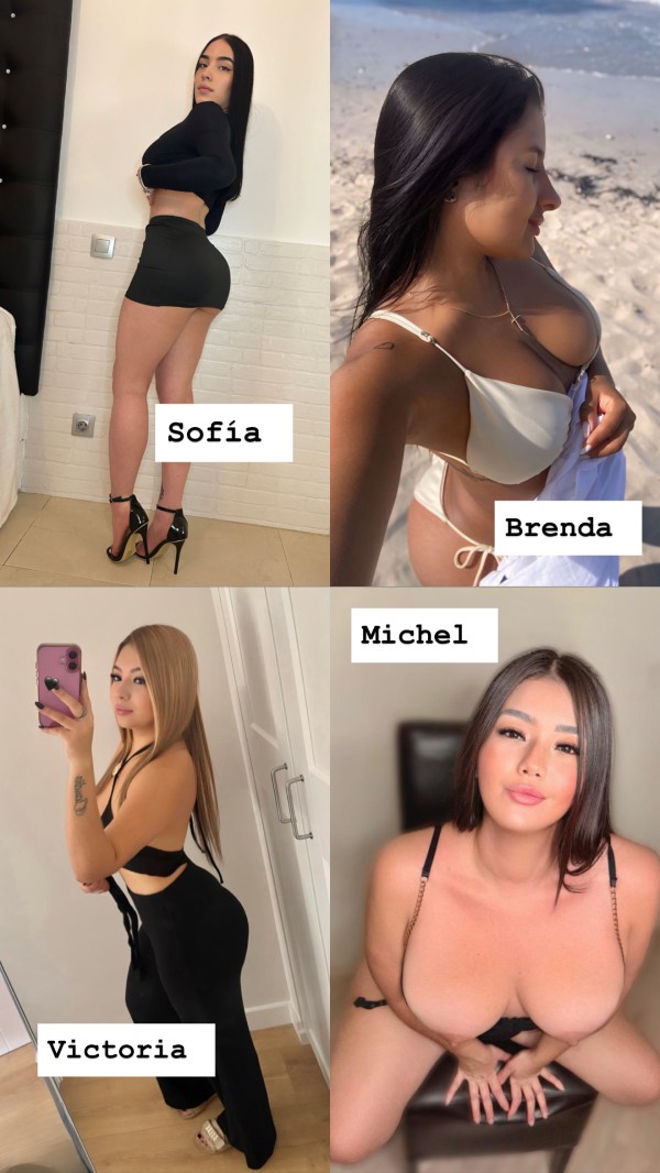 Somos 4 latinas  ardientes cachondas y fiesteras ven a visitarnos