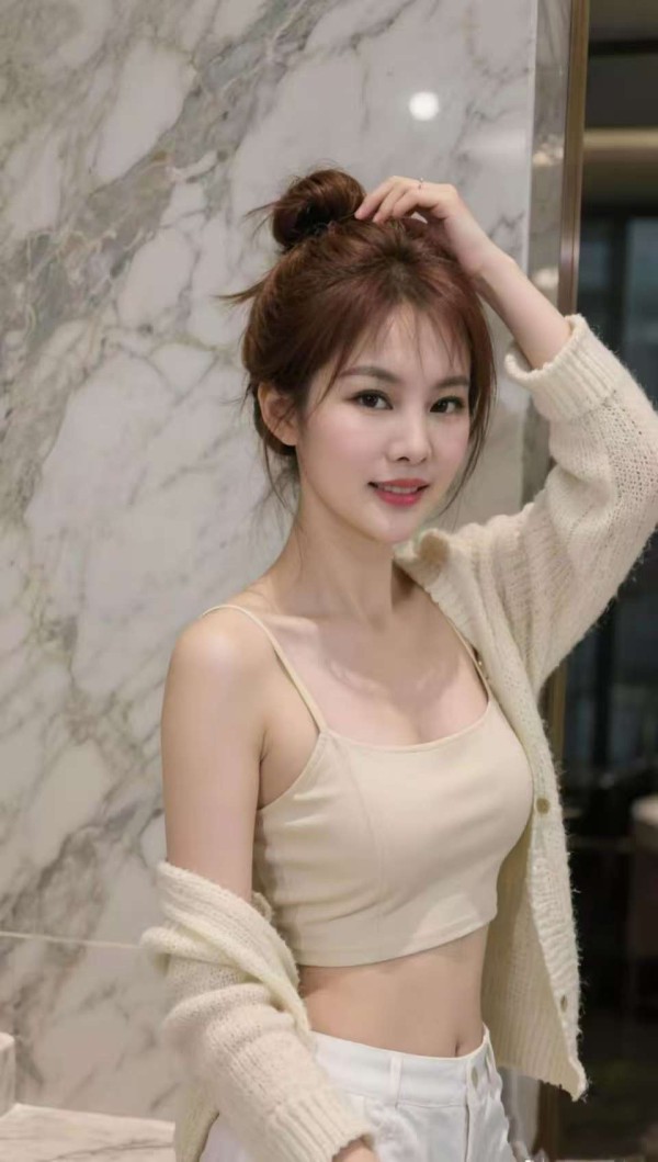 Chica asiatica oriental cariñosa japonesa