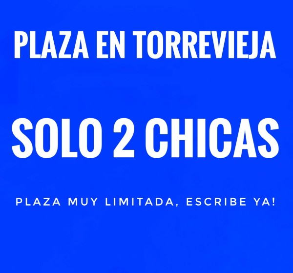 EXCELENTE PLAZA EN ALICANTE >Plaza de SOLO 2 chica