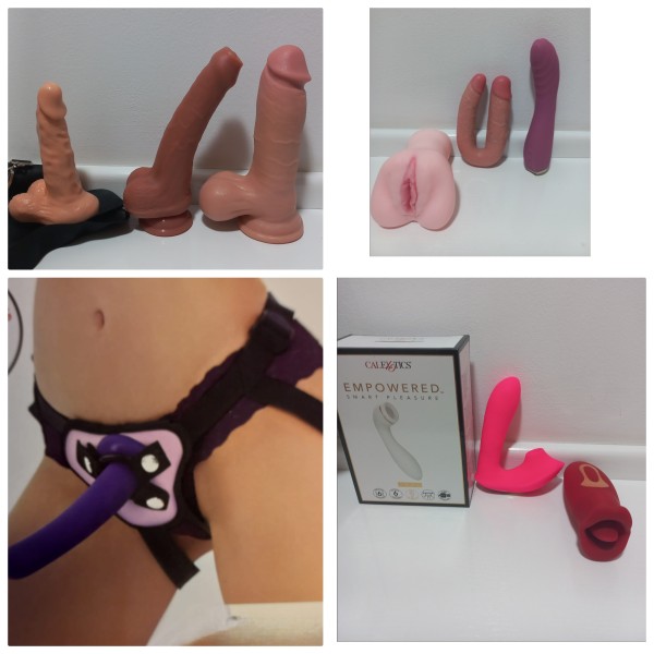 Lorenita con ARNES DILDO REALISTA