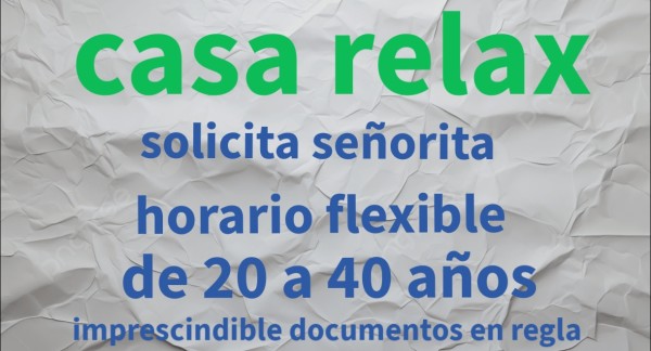 plaza con horarios flexibles de dia o noches