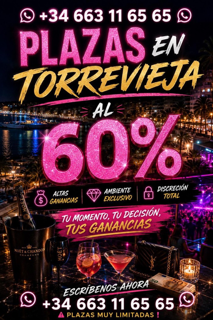 PLAZA VIP EN TORREVIEJA PARA CHICAS TOP