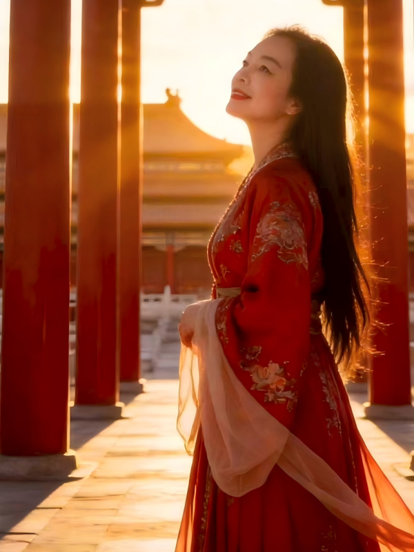 Chica asiática, elegante y muy atenta en Tetuán