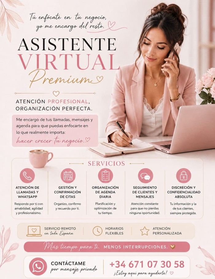 ASISTENTE VIRTUAL, TELEFONISTA Y PUBLICISTA