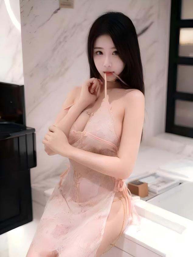 Dulce y elegante chica asiática en Hospital Clínic