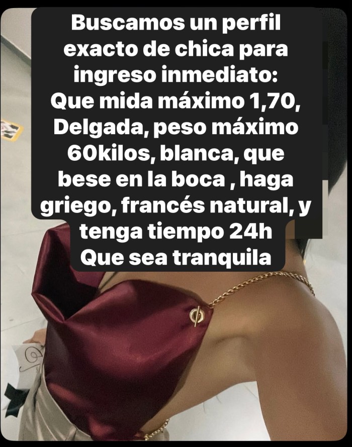 Buscamos Srta ambiciosa para plaza Madrid