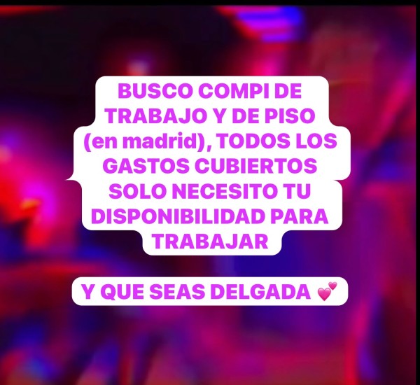 Necesito compañera para plaza