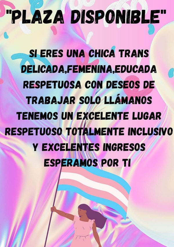 PLAZA PARA TRANS MUY EDUCADAS Y FEMININA
