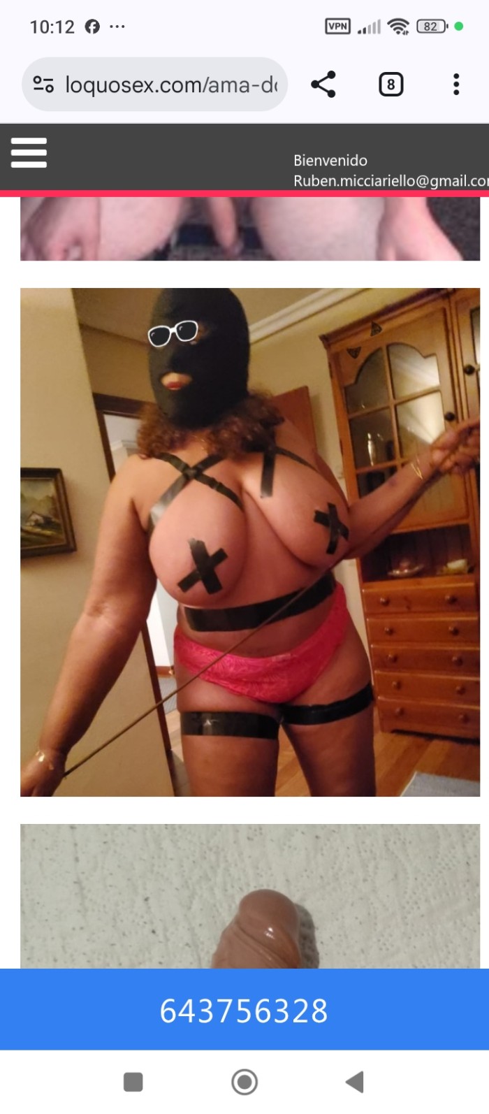 Ama caribeña para sesión de bdsm