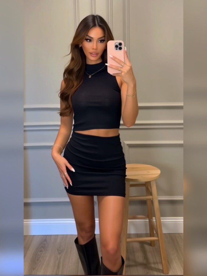 Luna hermosa mujer transexual con sorpresa
