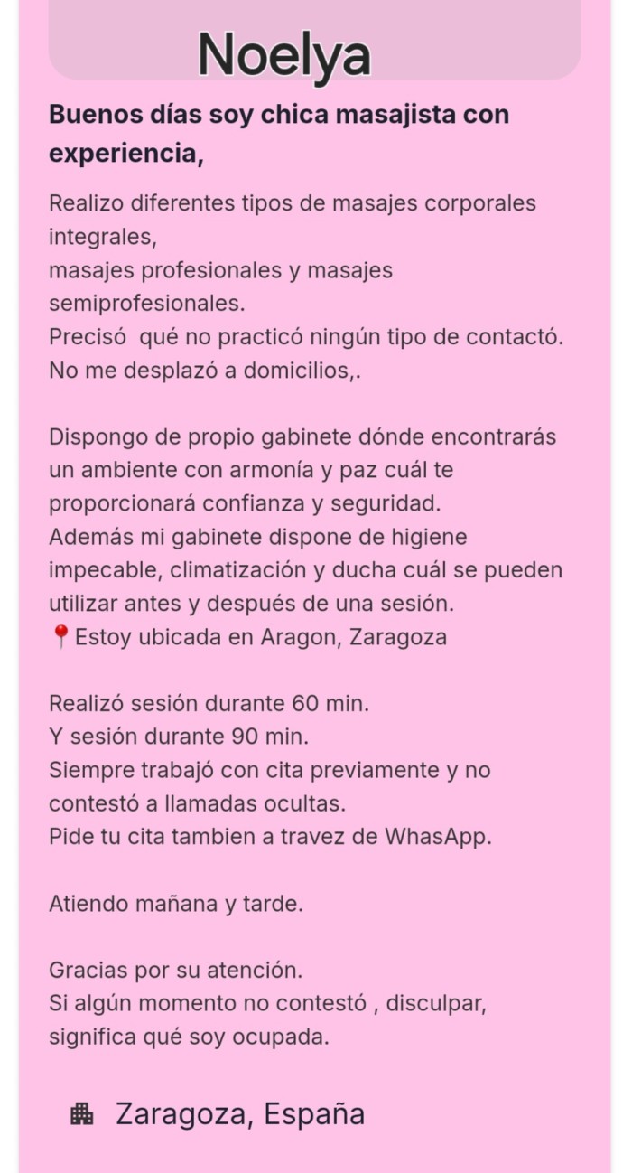 Masaje . Zaragoza