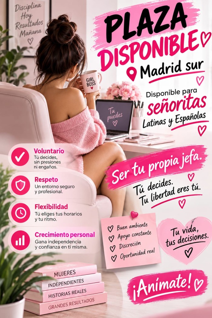 PLAZA DISPONIBLE. MADRID SUR. ELIGE TU HORARIO