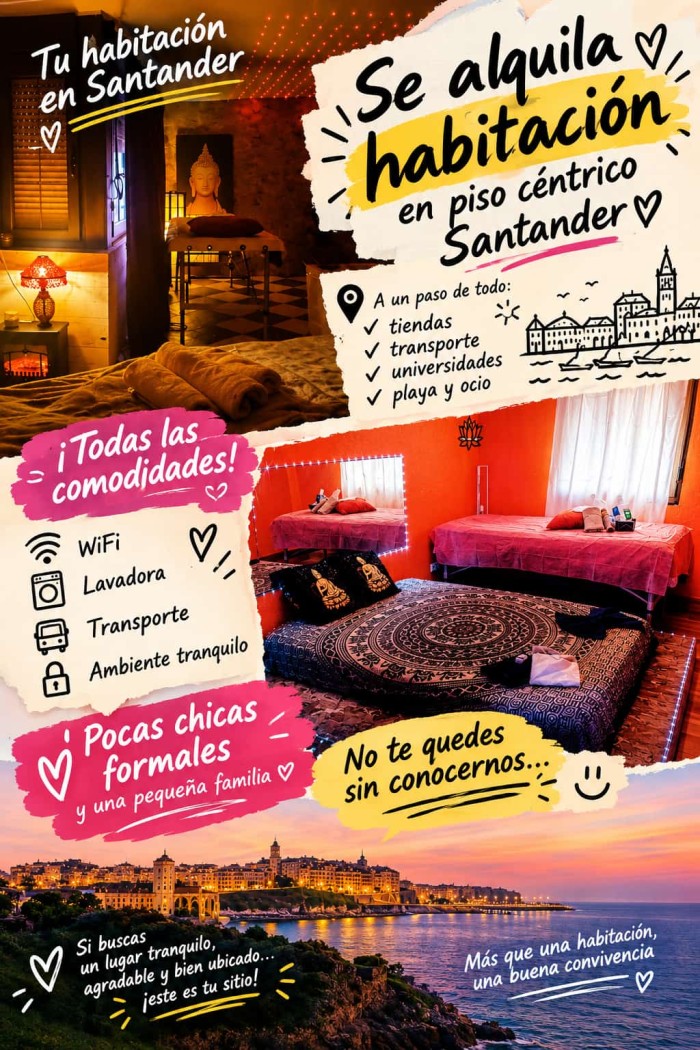 Alquiler habitaciones centro Santander