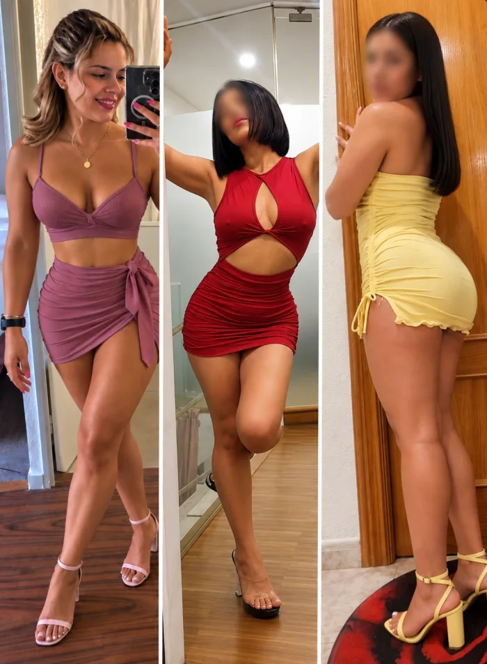 Tres putillas fiesteras,esperando que nos imvuten