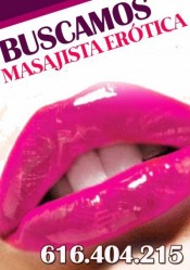 LABORA COMO MASAJISTA EROTICA CON NOSOTROS: OPORTUNIDAD