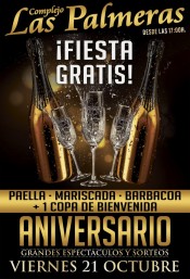 FIESTA GRATIS, ANIVERSARIO PALMERAS, MARISCADA BAR