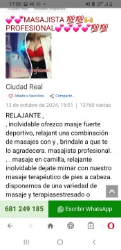 MASAJISTA PROFESIONAL EN CAMILLA