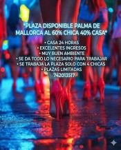 PLAZAS DISPONIBLES EN PALMA DE MALLORCA. MODELOS JOVENES Y DELGADAS