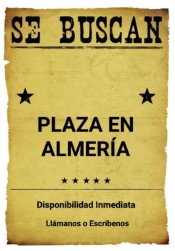 NECESITAMOS CHICAS PARA PLAZA EN ALMERíA DISPONIBILIDAD INMEDIATA