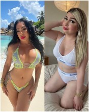 TRÍO SU FANTASÍA ECHA REALIDAD DOS CHICA TRANS  VEN YA TE ESPERO