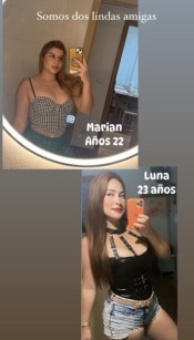 HOLA MIS AMORES, SOMOS DOS HERMOSAS AMIGAS, RECIéN