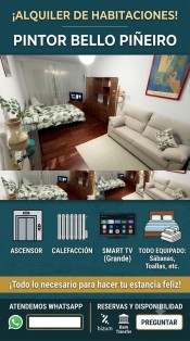 HABITACIóNES EN FERROL CON OPCIóN A AIRE ACONDICIONADO