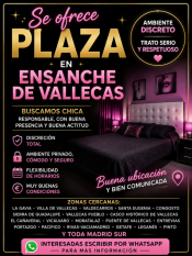 SE OFRECE PLAZA EN ENSANCHE DE VALLECAS | MADRID