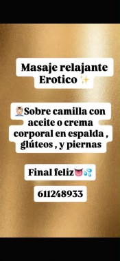 MASAJE RELAJANTE EN CAMILLA CON FINAL FELIZ