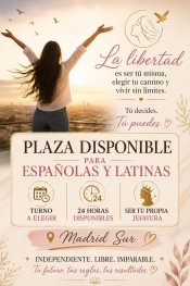 PLAZA DISPONIBLE. MADRID SUR. TURNO O 24 HORAS
