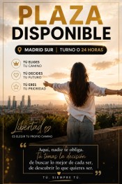 PLAZA DISPONIBLE MADRID SUR ESPAÑOLA O LATINA