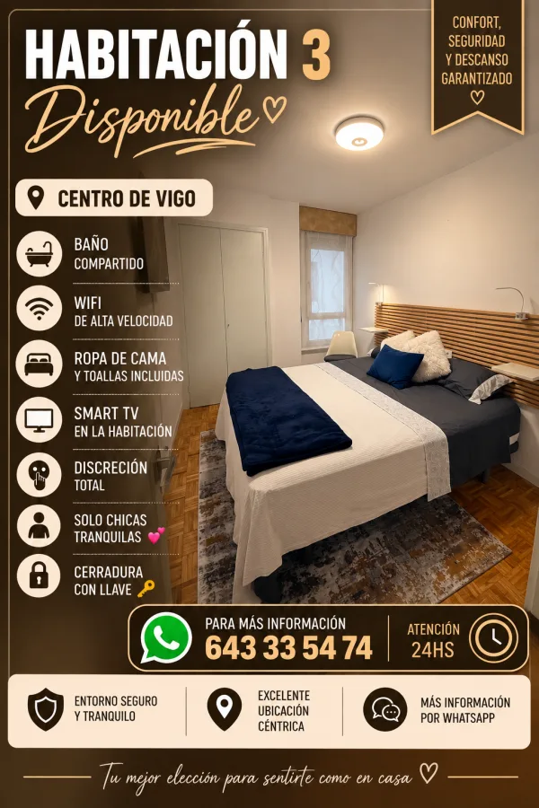 HABITACIÓN EN ALQUILER TODO UN LUJO VIP LLAMAME TE INFORMO