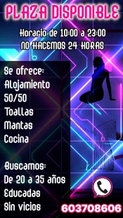 CHICAS PARA PLAZA CLIENTELA FIJA Y PAGO DIARIO