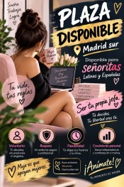 PLAZA DISPONIBLE PARA EL ESPAñOLAS O LATINAS