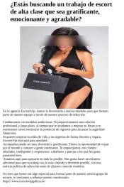 ¿ESTáS BUSCANDO UN TRABAJO DE ESCORT DE ALTA CLASE QUE SEA GRATIFICANTE.