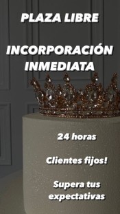 ¡¡¡PLAZA DISPONIBLE!!! CON BUENOS INGRESOS