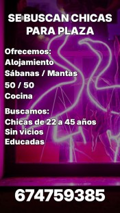 CHICAS PARA PLAZA M,UCHO CLIENTES Y PAGO A DIARIO