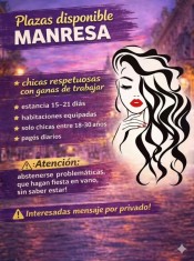 PLAZA DISPONIBLE PARA CHICAS DE 18 A 35 AñOS